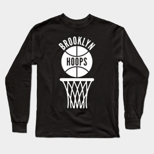 Retro Brooklyn Hoops Logo Long Sleeve T-Shirt